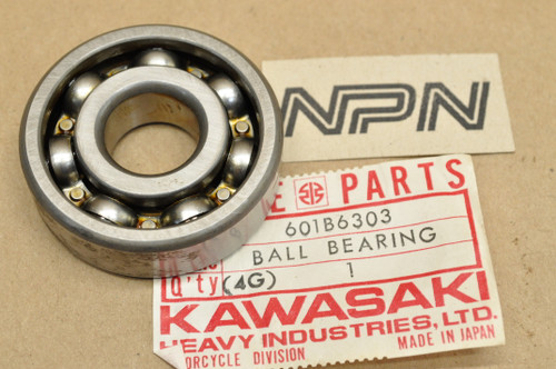 NOS Kawasaki C2 F5 F8 H1 KE250 KH400 KV75 KX250 KX400 KZ305 KZ650 MT1 S1 S3 W1 W2 Bearing 601B6303