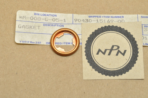 NOS Yamaha XV1100 XV1000 XV750 XV920 Oil Line Banjo Bolt Gasket 90430-15169