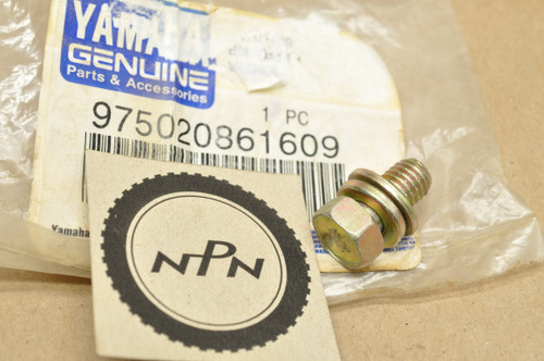 NOS Yamaha 1996, 1998 RT180 Exhaust or Fender Mount Bolt with Washer 97502-08616-09