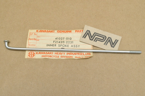 NOS Kawasaki 1968-70 F4 Sidewinder Rear Wheel Inner Spoke (Qty 1) 41027-010