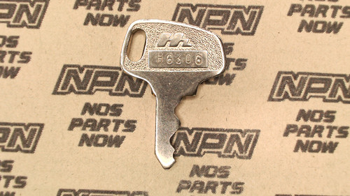 NOS Honda OEM Ignition Switch & Lock Key Double Groove Back H6306