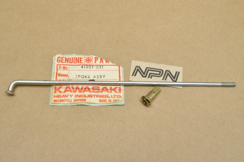 NOS Kawasaki 1973-75 F11 1973 F11M Front Wheel Inner Spoke & Nipple 41027-051