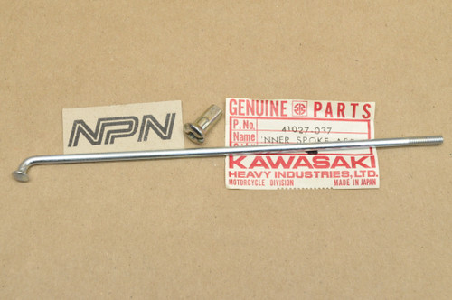 NOS Kawasaki F5 Big Horn F8 Bison F81M Wheel Inner Spoke & Nipple 41027-037