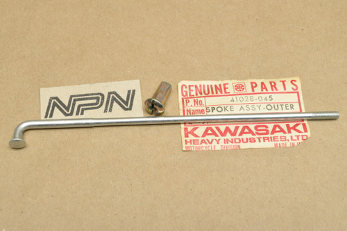 NOS Kawasaki KH250 KH400 KZ400 S1 S2 S3 Rear Wheel Spoke & Nipple 41028-045