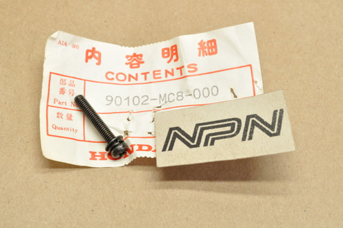 NOS Honda 1982-83 FT500 Ascot Meter Wire Cover Screw 90102-MC8-000