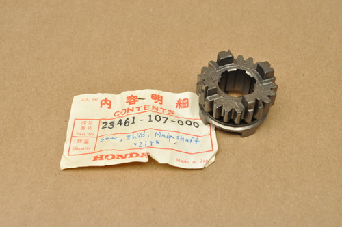 NOS Honda CB100 CB125 CL100 CL125 SL100 Main Shaft 3rd Third Gear 23461-107-000
