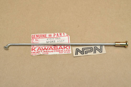 NOS Kawasaki 1975-76 KT250 Rear Wheel Inner Spoke & Nipple 41027-083