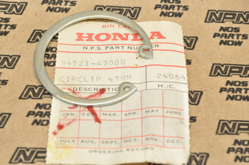 NOS Honda CB450 CL350 CL77 FT500 SL350 VF500 XL350 XL500 Circlip 94521-47000