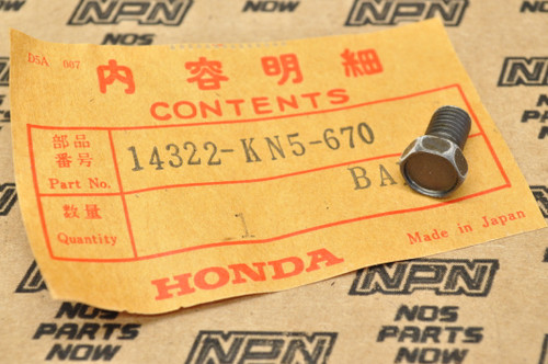 NOS Honda XL600 R XR350 R XR600 R Cam Sprocket Knock Bolt 14322-KN5-670