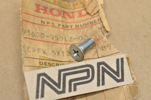 NOS Honda 1985-86 VT1100 C Shadow Steering Cover Flat Screw 93600-05012-02