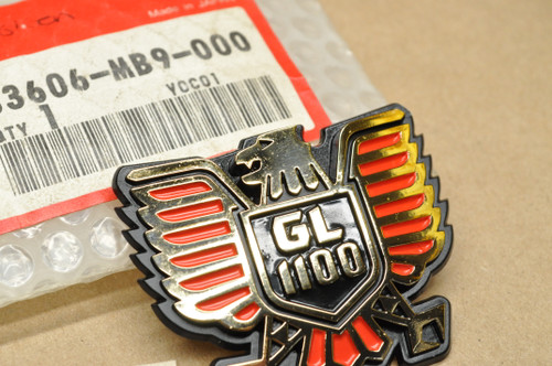NOS Honda 1982-83 GL1100 Gold Wing Side Cover Badge Emblem B 83606-MB9-000