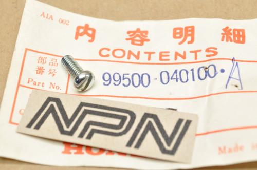 NOS Honda S110 Benly Pan Points Set Screw 4x10 mm 99500-04010-0A