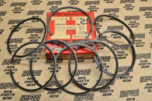 NOS Honda CA72 .25 Oversize Piston Ring Set for 2 Pistons= 8 Rings 13023-268-000