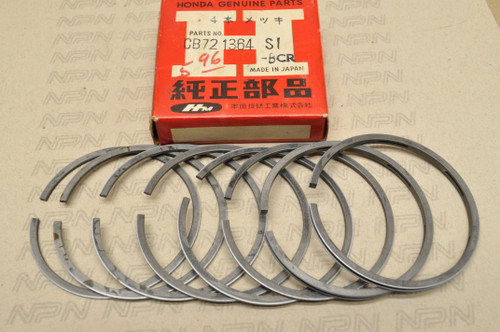NOS Honda CA72 .25 Oversize Piston Ring Set for 2 Pistons= 8 Rings 13023-268-000