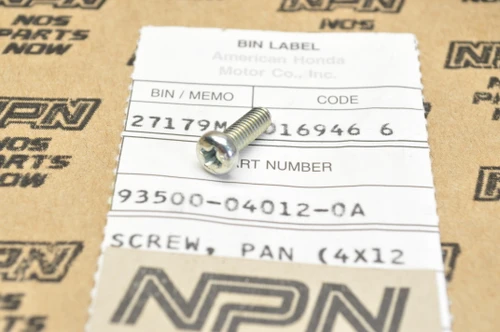 NOS Honda CB750 CB900 CBR600 CT90 QA50 ST90 VFR750 Z50 Screw 93500-04012-0A