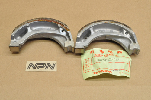 NOS Honda NX250 XL250 XL350 XR250 Rear Brake Shoe Pad Set 43120-428-013