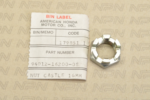 NOS Honda 1985-88 TRX125 1993-2009 TRX90 Front Wheel Castle Nut 94012-16200-0S