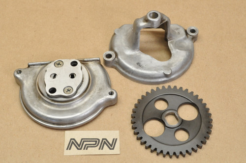 Vintage Used OEM Honda XL125 K0 Oil Pump Body Gear Cover Lot