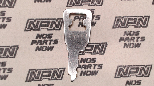 NOS Honda OEM Ignition Switch & Lock Key Ward Cut Double Groove Back H5504