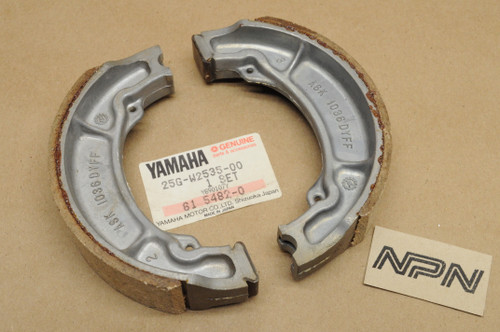 NOS Yamaha SR250 SR185 SR125  TT250 XT125 Front Brake Shoe Set 25G-W2535-00