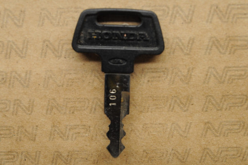 NOS Honda OEM Ignition Switch & Lock Key #106