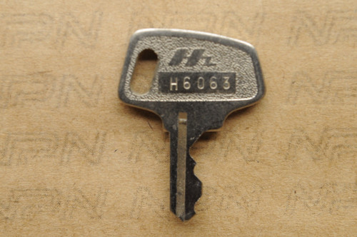 NOS Honda OEM Ignition Switch & Lock Keys Single Groove H6063