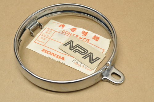 NOS Honda C100 C102 C110 C105 T S65 Head Light Bezel Rim Ring 33101-005-000