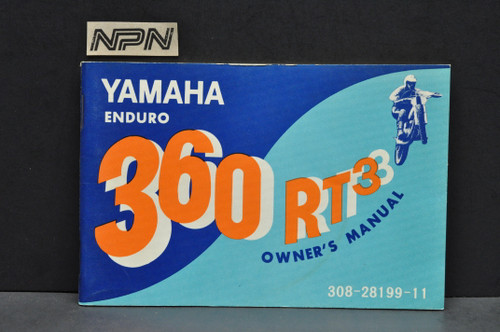 Vintage NOS 1973 Yamaha Enduro 360 RT3 Owners Manual LIT-11623-08-01