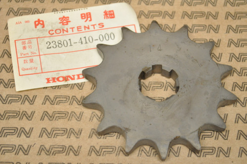 NOS Honda 1977-78 CB750 F Front Drive Chain Sprocket 14T 23801-410-000