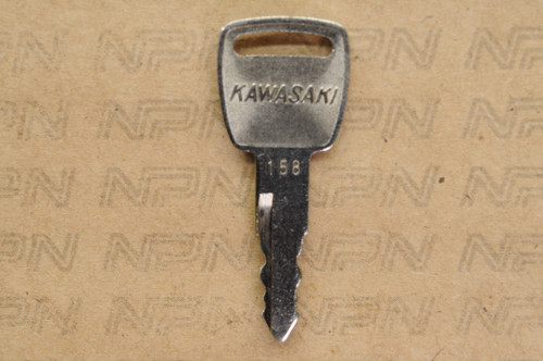 NOS Kawasaki Ignition Switch & Lock Key #158 27008-042-58
