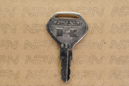 NOS Kawasaki Ignition Switch & Lock Key #831 27008-068-31