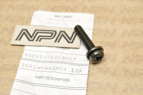 NOS Honda CM250 CMX250 CR125 CR250 CR500 Screw w/ Washer 93891-06028-07