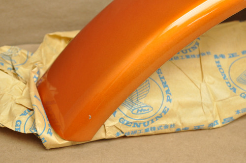 NOS Honda XL100 K0 Front Fender Candy Topaz Orange 61101-110-670 DD