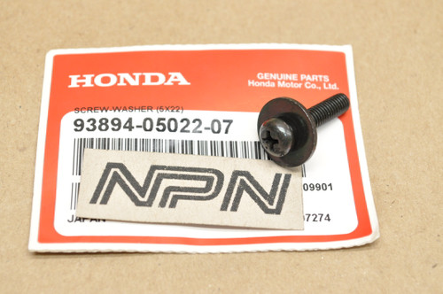 NOS Honda CBR1000 CBR600 TRX300 TRX350 VFR800 Screw w/ Washer 93894-05022-07