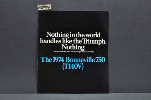 Vtg NOS 1974 Triumph T140 V Bonneville 750 Motorcycle Sales Brochure 