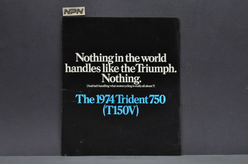 Vtg NOS 1974 Triumph T150 V Trident 750 Motorcycle Sales Brochure