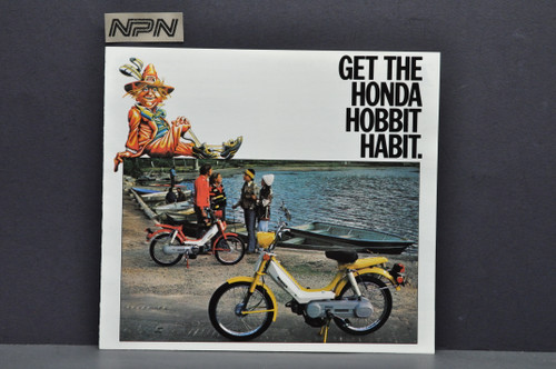 Vintage NOS 1977 Honda PA50 Hobbit Moped Motorcycle Brochure 