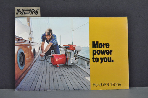 Vintage NOS 1973 Honda ER1500 A Portable Generator Brochure 