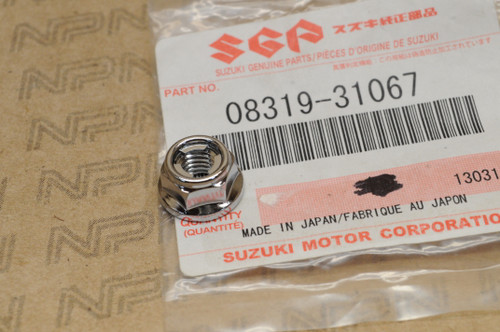 NOS Suzuki DR100 DR125 DR200 DR250 DR350 DS80 GS1150 GS550 Nut 08319-31067