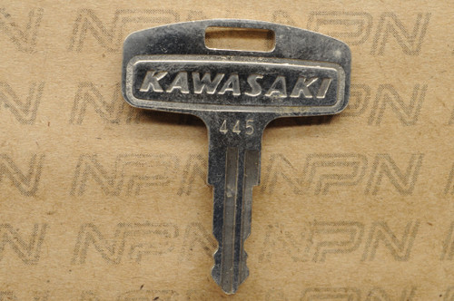 NOS Kawasaki Ignition Switch & Lock Key #445 27008-054-45