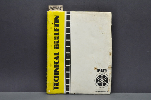 Vtg 1975 Yamaha Motorcycle Technical Bulletin Sheets Manual Binder