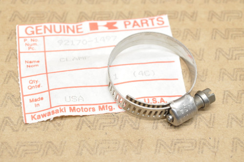 NOS Kawasaki KLF400 KRF750 KSF450 KSV700 KVF400 Hose Clamp 92170-1497