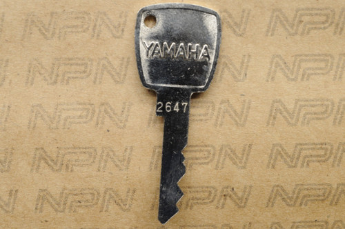NOS Yamaha Ignition Switch & Lock Key #2647