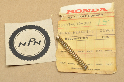 NOS Honda C70 C175 C200 CB160 CL70 CL90 CM91 CT200 CT70 CT90 S90 SL70 SL90 XL80 ZB50 Headlight Mount Spring 33107-030-003