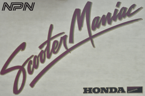 Vintage NOS Honda Scooters Mania T-Shirt Transfer Scooter Maniac Decal