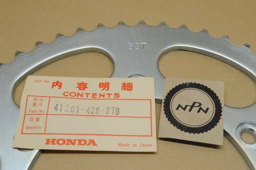 NOS Honda 1978-81 XL250 S 1978-82 XR250 R Rear Chain Drive Sprocket 53T 41201-428-870