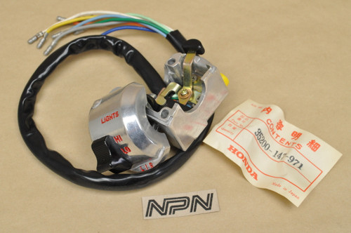 NOS Honda NC50 PA50 II Left Horn Turn Signal Light Hi Lo Switch 35200-147-971