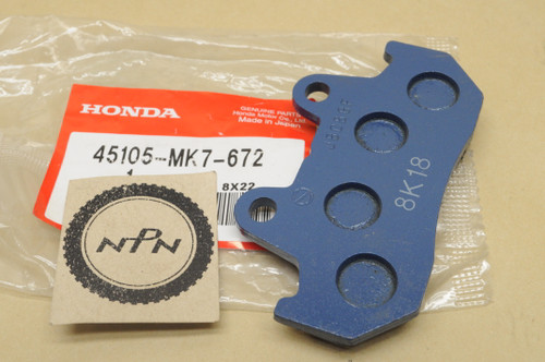 NOS Honda CB750 F CB900 F CBX CX500 GL1100 VT700 Front Brake Pad BLUE 45105-MK7-672