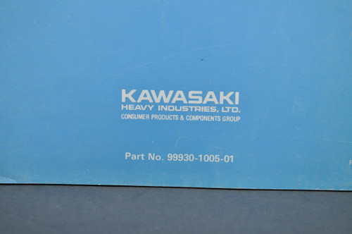 Vtg 1989-91 Kawasaki Motorcycle Shop Model Recognition Manual 99930-1005-01