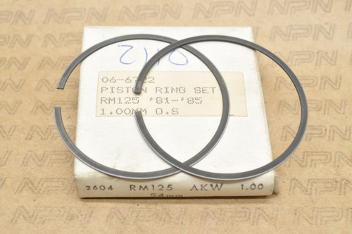 NOS Suzuki 1981-85 RM125 Rocky 1.00 Oversize Piston Ring Set 12140-14110-100